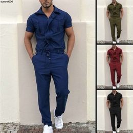 Nieuwe heren effen kleur eendelig pak mode vrije tijd rits toegangscontrole gepersonaliseerde kleding