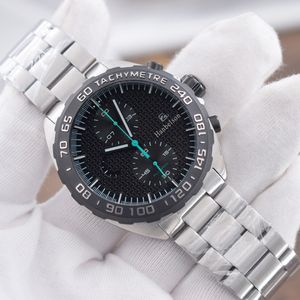 NIEUWE heren sporthorloge montre de luxe F1 horloges montre Japan quartz uurwerk chronograaf zwart gezicht orologi da uomo di lusso