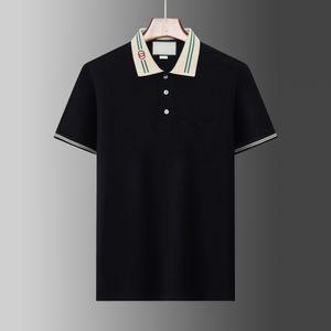 New Mens Stylist Polo-Shirts High Street Street Short Short LuxuryS Designer Polos Men Fashion Snake Beedal Brodery Cotton T-shirt Casual Us Size XS-XL ZQM