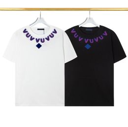 Nueva camiseta para hombre con letras bordadas Camisetas de diseñador de verano Camisetas casuales Ropa de moda para hombre camiseta M-3XL
