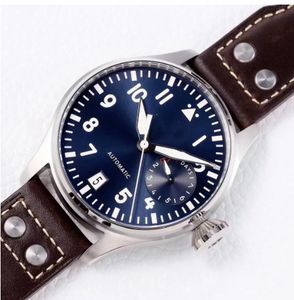 Nieuwe herenhorloge waterdicht automatisch mechanisch Sier zwart blauw canvas lederen horloges sport mannelijke horloges