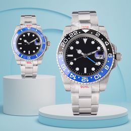 nieuwe herenhorloges Zwart Blauw GMTT Horloge Keramische rand Horloges Beweging Automatisch Batmans Duiken Waterdicht Herenhorloges Herenhorloges Herengeschenken dhgate