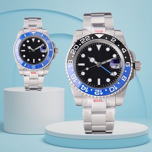 Nuevos relojes para hombre Reloj GMTT negro azul Relojes de pulsera con bisel de cerámica Movimiento Batmans automático Buceo Relojes para hombres a prueba de agua Relojes para caballeros regalos para hombres dhgate