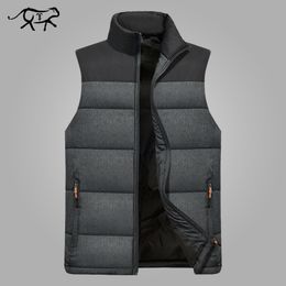 Nouveau Hommes Hiver Veste Sans Manches Hommes Vers Le Bas Gilet Hommes Chaud Épais Manteaux À Capuche Mâle Coton Rembourré Travail Gilet Gilet Homme Gilet 201119