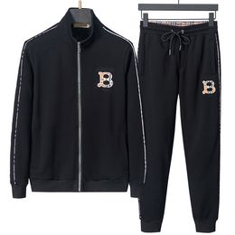 Novo conjunto de duas peças dos homens designer agasalho moda luxo masculino casaco jaqueta lazer jogging calças tamanho asiático M-XXXL