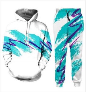 Nieuwe Menwomens 90s Jazz Solo Funny 3D Print Fashion Tracksuits Crewneck Hip Hop Sweatshirt en broek 2 PCS Set Hoodies TZ348330409