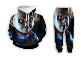 Nieuwe Heren Dames Chucky Grappige 3D Print Casual Mode Hoodies Joggingbroek Hip Hop Trainingspakken L163394386