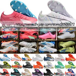 Stuur met tas Kwaliteit voetbalschoenen Ultra Ultimate FG Firm Ground Trainers Gebreide voetbalschoenen Heren zacht leer Comfortabel Lenig WK voetbalschoenen Maat US 7-11.5