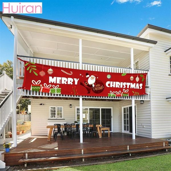 Nouveau Joyeux Noël Banner de Noël Décorations pour la maison Banner Store Outdoor Flag de bannière Navidad Natal Decor Nouvel An 201017258i