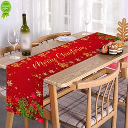 Nieuwe Vrolijk Kerstfeest Tafelkleed Polyester Rechthoekige Sneeuwvlok Tafelkleden Voor Nieuwjaar Diner Tafelkleed Cover Home Decoraties