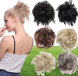 Nouveau Messy Scrunchie chignon cheveux chignon bande élastique droite chignon postiche cheveux synthétiques chignon extension de cheveux pour women6926012