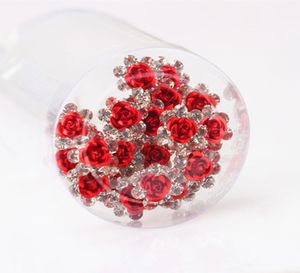 Nieuwe Metalen 20pcsset Rose Bloemen 7 Strass Kleine U-vormige Haarspelden Bruids Hoofddeksels Kristal Haar Sieraden Haarspelden7736900