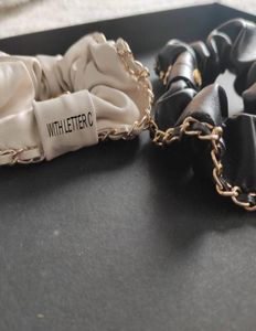 Nieuwe metalen ketting mode -symbool klassiek elastisch haarbanden lederen haardbandfeest cadeaubonnen 4451151