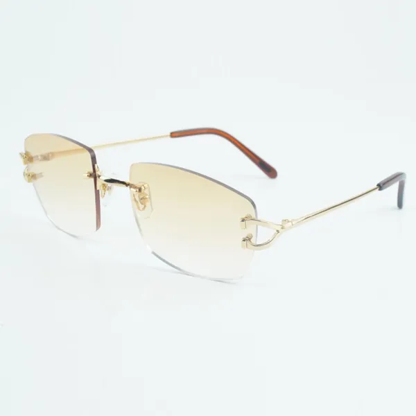 Nouvelles lunettes de soleil à griffe métallique 3524034 avec des objectifs 60 mm et bras métalliques, 3,0 mm d'épaisseur, taille 60-18-135 mm