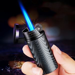 Nuevos encendedores de pedernal de metal Jet Antorcha a prueba de viento Gas butano Cigarros Cigarrillos Encendedor Muela de encendido Encendedor Promoción al por mayor Gadgets de regalo para hombres