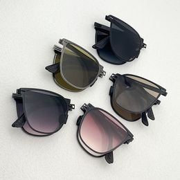 Nouvelles lunettes de soleil pliantes en métal, protection solaire pour femmes, protection UV, tendance à la mode, fabricant de lunettes de soleil en gros