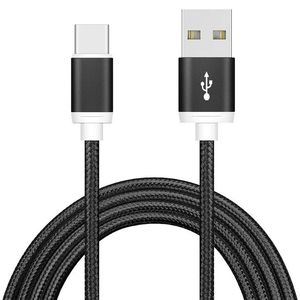 Nueva trenza de metal trenza USB C Tipo C Cable de carga 2A Alta velocidad Mirco Adaptador de núcleo USB para Samsung LG Huawei Android Teléfonos Mezclas Colors