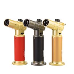 Métal Jet Butane Torche Flamme Briquet Rechargeable Gaz Cuisine Coupe-Vent Briquets