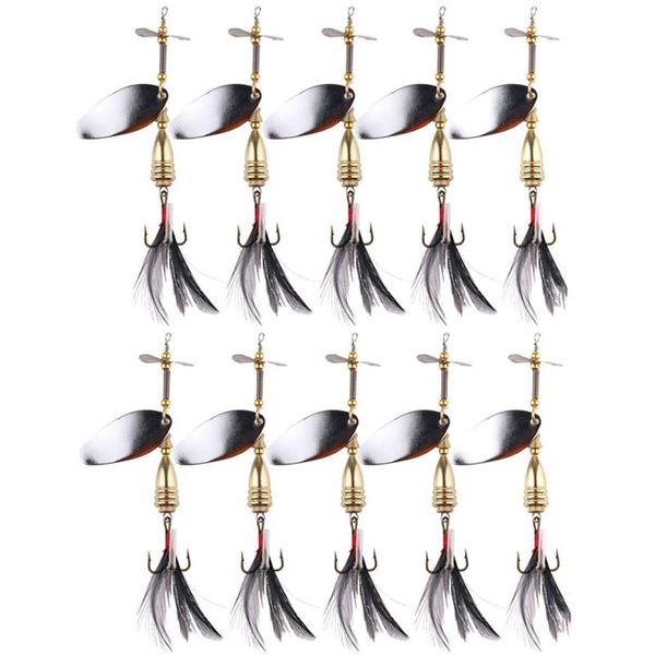 Nouveau métal Spinner pêche leurre hélice Spinnerbaits 9 cm 12g Swing fer Jig appât de pêche truite brochet fishhook244l