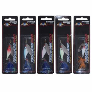 Nouveaux engins de pêche en métal Spinnerbait 18g 8 5cm VIB Spinner appâts Leurres de pêche à la mouche 5 couleurs BASS Spinnerbaits287q