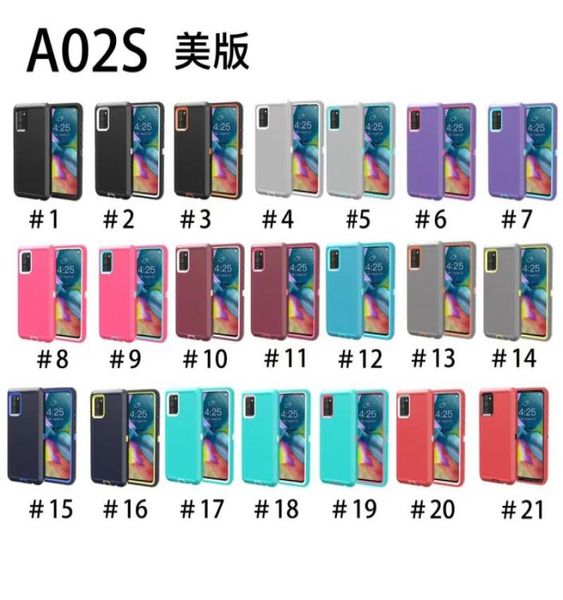 NOUVEAU METROPCS TMOBILE COSE POUR LG STYLO7 4G 5G K52 K53 K92 SAMSUNG GALAXY A02S TRIPLE ROBOT COURRON COURT CLIP CONSTANT CASE2580663