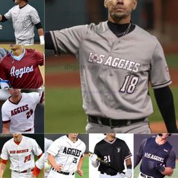 Maillot de baseball de l'État du Nouveau-Mexique tous cousus sur mesure pour hommes et femmes Hayden Walker Steve Solorzano Isaiah Burke Zach Zwaschka Cade Swenson Josh Sharman