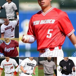 New Mexico State Baseball jersey alle gestikte aangepaste heren dames truien Fernando Barreda Damone Hale Bode Grieve Garrett Sloan Keith Jones II Romeo Ballesteros