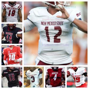 New Mexico State Football gestikt Jersey heren dames jeugd kinderen Custom Diego Pavia Eli Stowers Star Thomas Siddeeq Shabazz Jaden Thomas Kaden Trevino Singleton