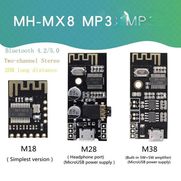 nuevo MH-MX8 MP3 Decoder Board Bluetooth 4.2 5.0 Audio Módulo Verlustfreie STEREO DIY RELEJO LAUTSPRECHER HOHE FIDELITY HIFI M18 M28 M38- Kit de actualización de altavoces de bricolaje