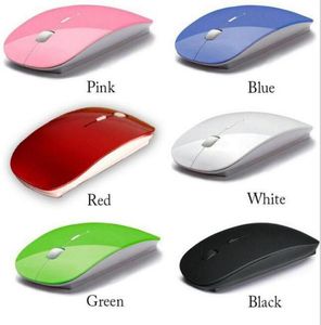 Nieuwe muizen draadloze muis aankomst snoepkleur ultra dunne en ontvanger 24G USB optische kleurrijke speciale aanbieding computer mouses9399026