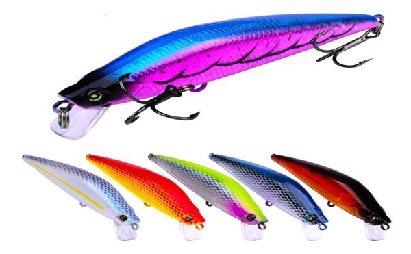 Nouveau Micro ABS plastique vairon Laser leurre de pêche 6 couleurs 8g 8 cm truite vive thon dur Bait1973200