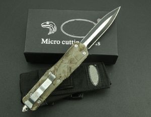 Nuevo MICRO TECH D/E OTF AUTO Knife Hoja de acero 440C, manijas de aleación de aluminio y zinc, cuchillos tácticos para acampar al aire libre EDC Navajas de bolsillo UT85 BM 3300 3400 4600