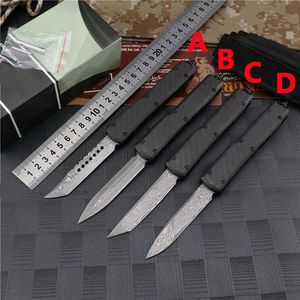 US Style UT85 UT88 Damascus Automatic Pocket Knife Carbon Fiber Aluminum Handle Outdoor Camping Defense 9000 3400 5370 Exocet Survival Auto Tactical Knives