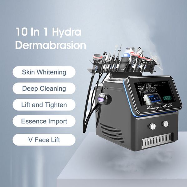 Nueva Microdermoabrasión RF Ultrasónico Facial Antienvejecimiento Uso doméstico portátil Salón RF Reafirmante de la piel Dispositivo de hidrógeno y oxígeno