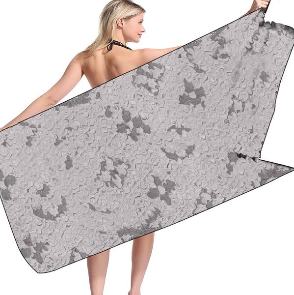 Nouvelle serviette de bain en microfibre absorbante, serviette de plage imprimée de dessins animés, douce, non pelucheuse, pour adultes, commerce extérieur