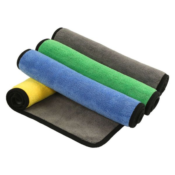 Nouvelle serviette en microfibre Super absorbante, lavage de voiture, nettoyage, chiffon de séchage, plusieurs tailles, couleurs, voiture, moto, soins ménagers, détails