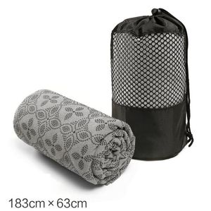 Nouvelle serviette de couvertures de yoga en microfibre avec sac de transport couverture de méditation absorbante antidérapante portable