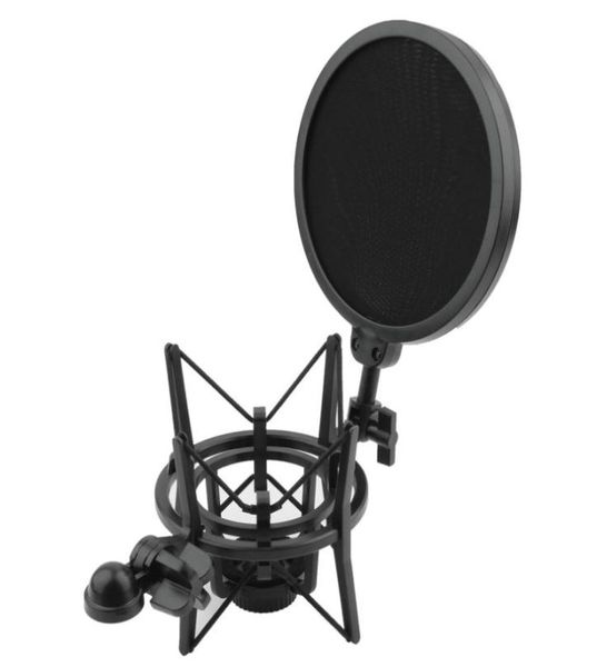 Nouveau support de support de support de choc microphone avec écran de filtre pop intégré microphone microchocyte professionnel monte8774836