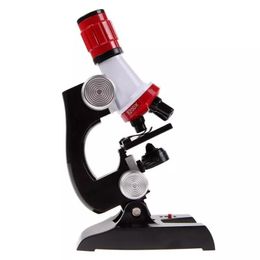 Nieuw microscope kit Lab 100x-1200X Home School Educatieve tools speelgoed voor kinderen vergrootglas beste kerstcadeau