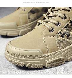 Nouvelles bottes militaires toile camouflage bottes de désert baskets hautes baskets non glissées chaussures de travail bota tatica militar masculina