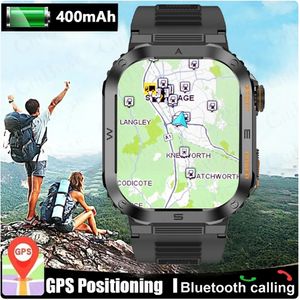 Nouveau Militaire en plein air nouvelle montre intelligente 400 mAh batterie GPS Sport Fitness montre IP68 étanche Bluetooth appel Smartwatch hommes femmes