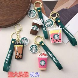 Nieuwe Melk Thee Kopje Starbucks Sleutelhanger Creatieve Ijs Sleutelhanger Hanger Auto Tas Hanger Gift