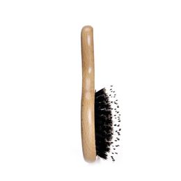 Nieuwe mini schoonheid Hairbush hoofdhuid Massage Haarborstel Kam Wild Boar Borde Wood Ovaal Anti-Static Paddle Hair Styling Tool For hoofdhuidmassage