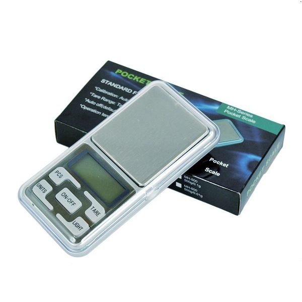 Nouveau Mini électronique Pocket Scale 100g 200g 500g 0.01g 0,1g Bijoux diamant Échelle d'équilibre Coin grains Affichage Gramme LCD avec Forfait