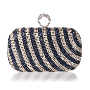 New Mini Finger Ring Handbag Diamond Rhinestone Clutch Bag Evening Banquet Crystal Purse Beautiful Bride Party Purse1991