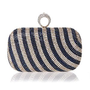 Nieuwe Mini Vinger Ring Handtas Diamant Strass Clutch Bag Avond Banket Kristallen Portemonnee Mooie Bruid Party Purse279N