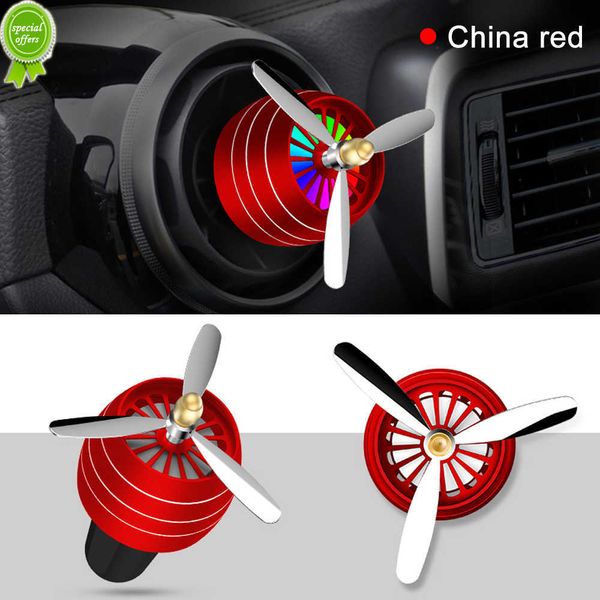 Nouveau Mini LED désodorisant d'odeur de voiture, alliage de climatisation, sortie de ventilation automatique, Clip de parfum, aromathérapie fraîche avec lumière de décoration de voiture