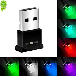 Nieuwe mini -LED USB -auto Automgeving Licht Auto Interieur Atmosfeer Licht Decoratieve lamp Kleurrijk Licht Noodverlichting PC Auto -accessor