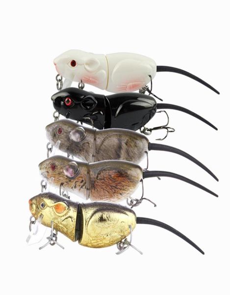 Nouveau Mini leurre de pêche au gibier souris réaliste 105g 63 cm 2 segments flottant natation 3dcoloré yeux naturels réaliste Rat baitf4443802