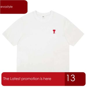 Nieuwe Mini Liefde Geborduurd Logo T-shirt Zomer Mannen En Vrouwen Losse Casual Puur Katoen Korte Mouwen Designer T-shirt 255